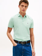 Tommy Hilfiger Crushed Mint Green Polo Shirt MW0MW17770 MAI