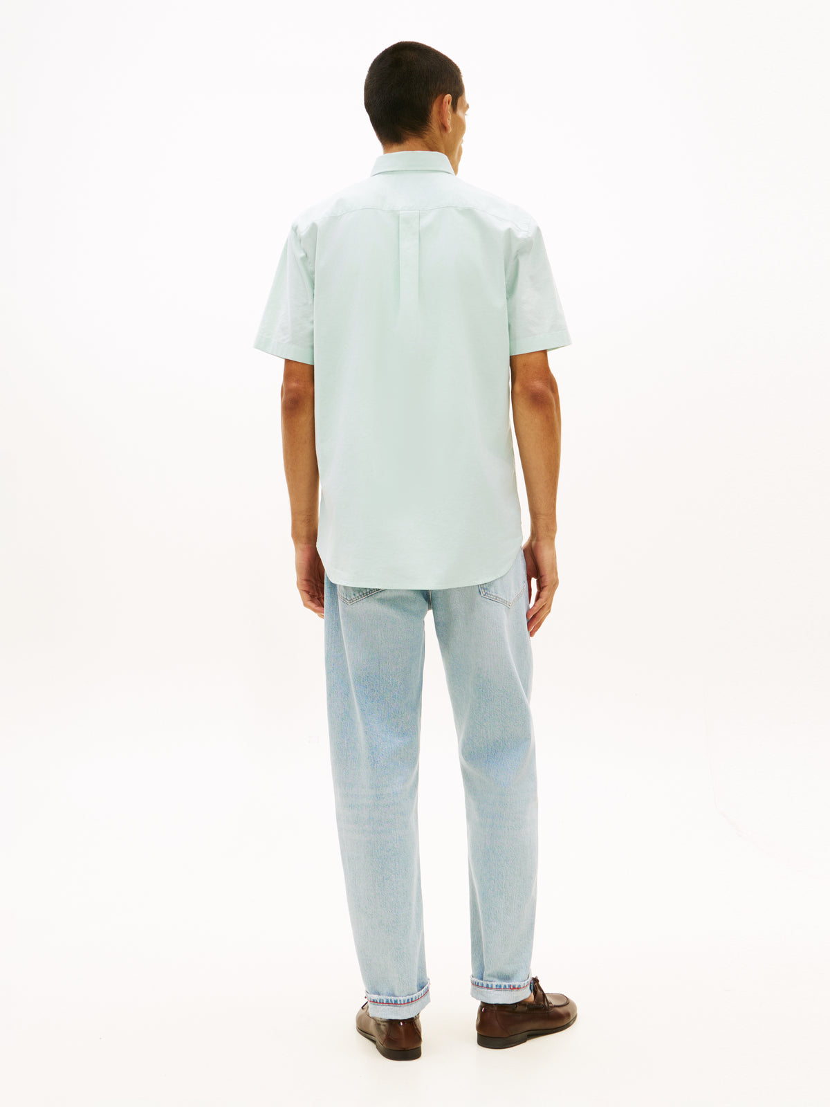 Tommy Hilfiger Crushed Mint Short Sleeve Shirt MW0MW42285 MAI