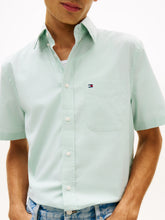 Load image into Gallery viewer, Tommy Hilfiger Crushed Mint Short Sleeve Shirt MW0MW42285 MAI