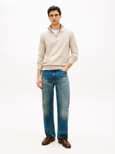 Load image into Gallery viewer, Tommy Hilfiger Half Zip Knit Beige Sandalwood Heather MW0MW37331 RE5