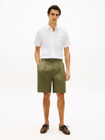 Tommy Hilfiger White Short Sleeve Shirt MW0MW42285 YBR