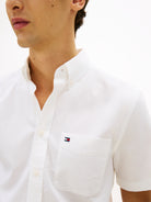 Tommy Hilfiger White Short Sleeve Shirt MW0MW42285 YBR