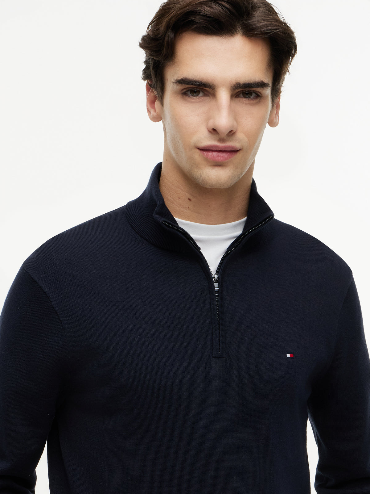 Tommy Hilfiger Half Zip Knit Navy MW0MW37331 Dw5