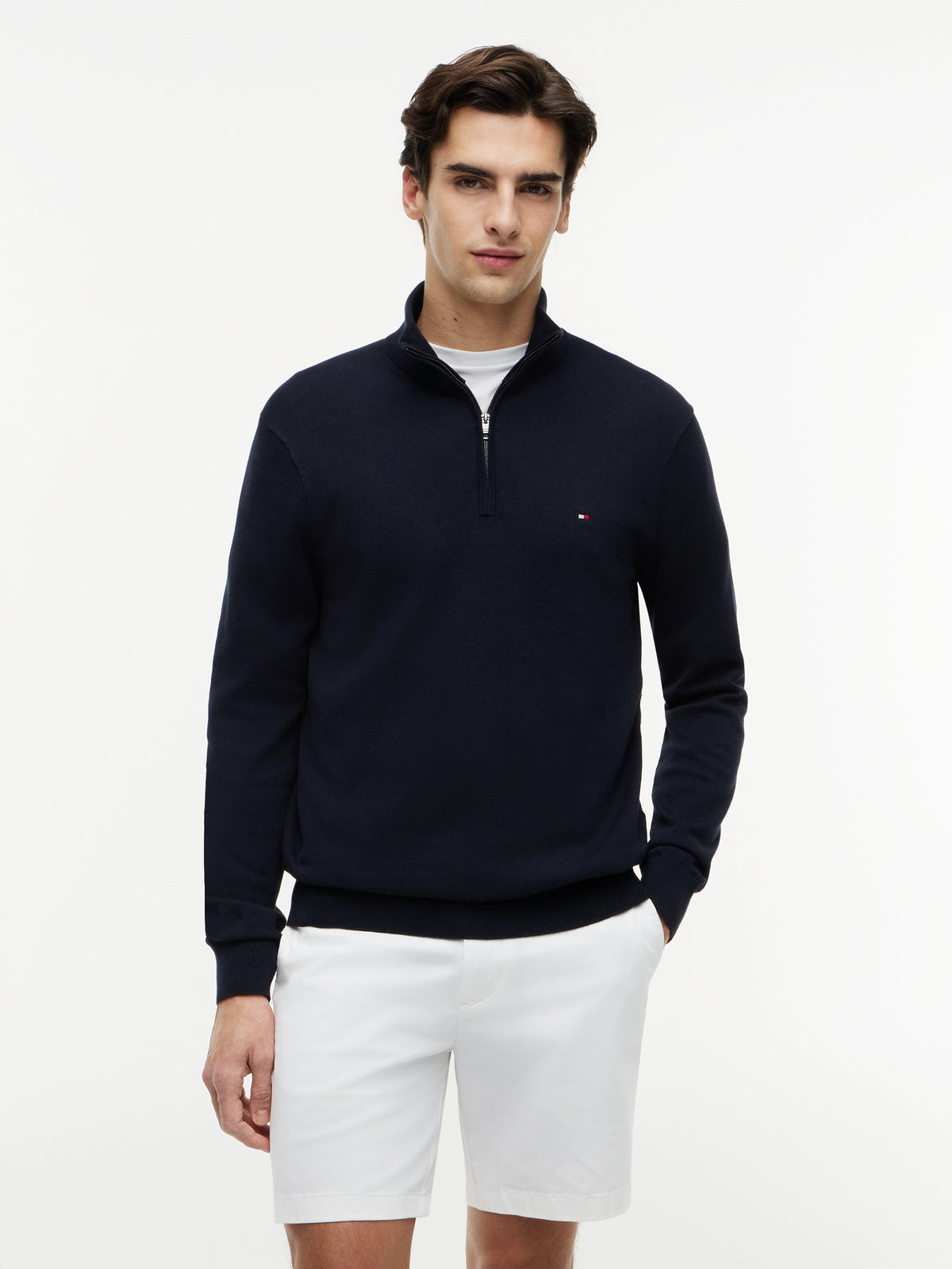 Tommy Hilfiger Half Zip Knit Navy MW0MW37331 Dw5