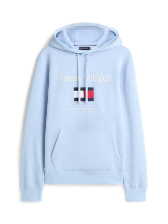 Tommy Hilfiger Light Blue Flag Hoody mw0mw42735 c1y