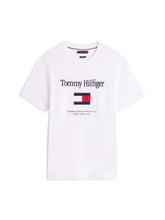 Load image into Gallery viewer, Tommy Hilfiger | Embro Flag Tee in White | mw0mw42736 ybr