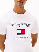 Load image into Gallery viewer, Tommy Hilfiger | Embro Flag Tee in White | mw0mw42736 ybr