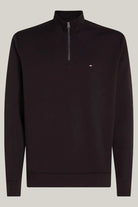 Tommy Hilfiger Black 1/2 Zip Sweat mw0mw36510 bds