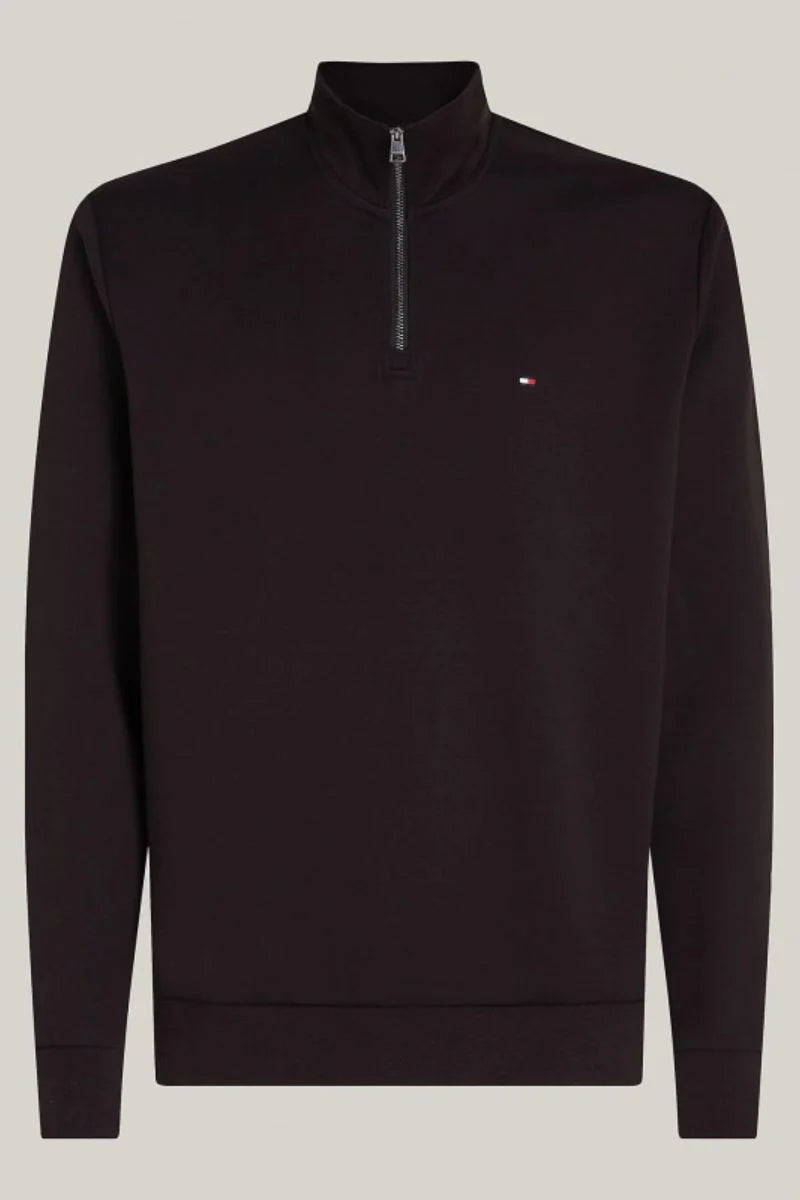 Tommy Hilfiger Black 1/2 Zip Sweat mw0mw36510 bds