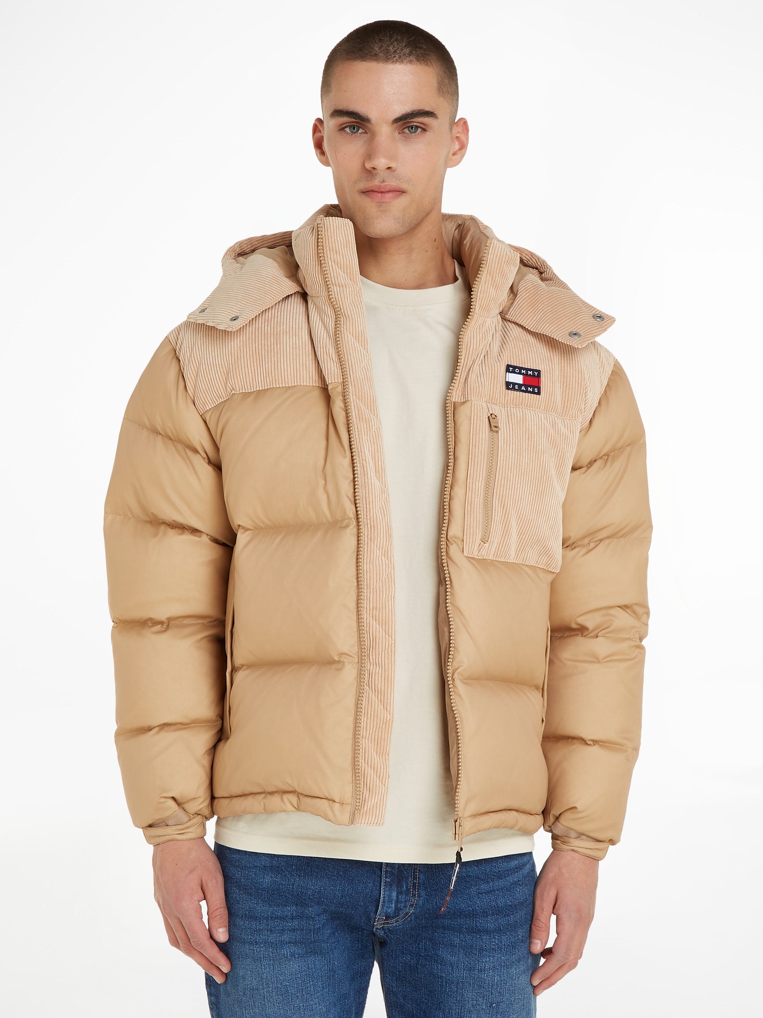 Tommy jeans sale cord puffer jacket