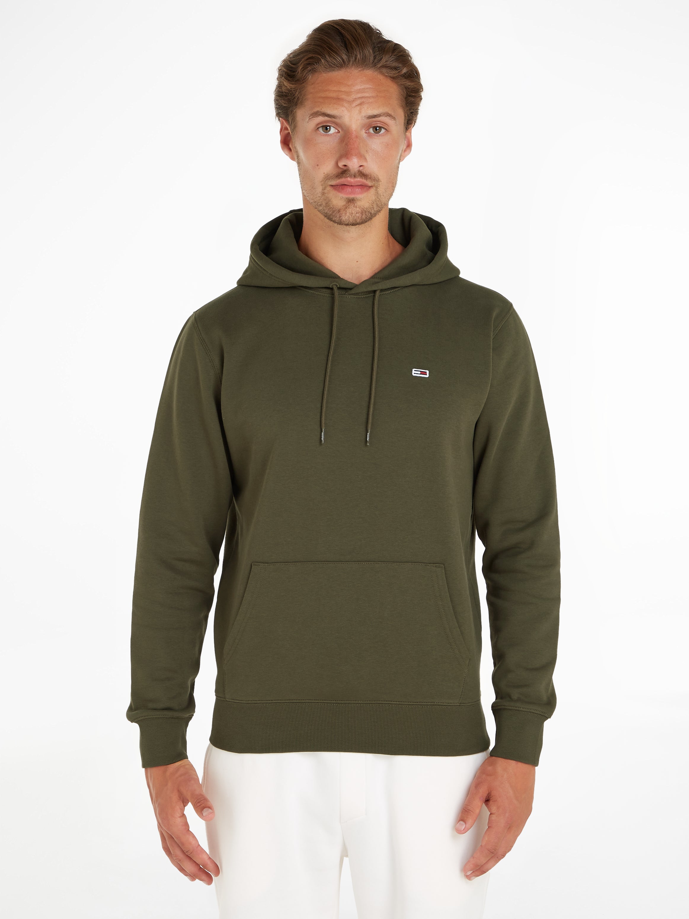 Tommy Jeans DM0DM09593 mr1 Fleece Hoody in Olive Green