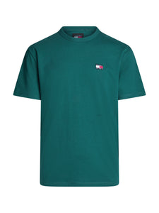 Tommy Jeans | Regular Fit Badge Tee in Seawater Green | DM0DM17995 CWG