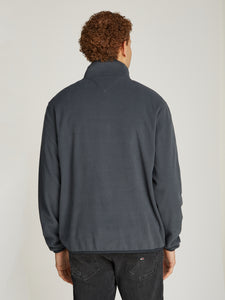 Tommy Jeans | Polar Fleece Half Zip in Charcoal | DM0DM20508 PUB