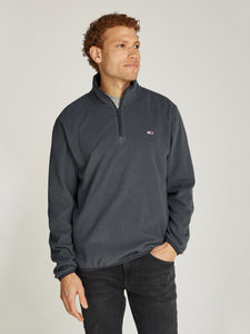 Tommy Jeans | Polar Fleece Half Zip in Charcoal | DM0DM20508 PUB