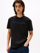Load image into Gallery viewer, Tommy Jeans Black Linear Tee dm0dm20744 0gk