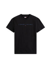 Load image into Gallery viewer, Tommy Jeans Black Linear Tee dm0dm20744 0gk