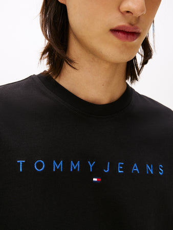 Tommy Jeans Black Linear Tee dm0dm20744 0gk