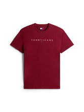 Load image into Gallery viewer, Tommy Jeans Red Linear Tee dm0dm20744 0KP