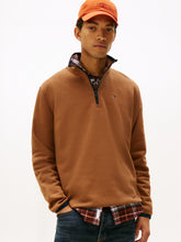 Load image into Gallery viewer, Tommy Jeans | Regular Flag 1/2 Zip Fleece in Pecan Nut | dm0dm22076 gvp