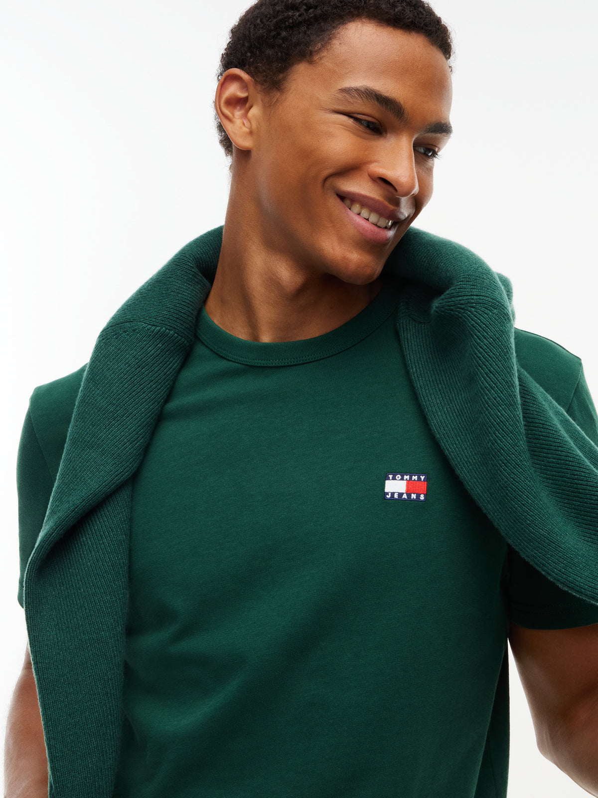 Tommy Jeans Badge Tee Velvet Green DM0DM20322 MBM