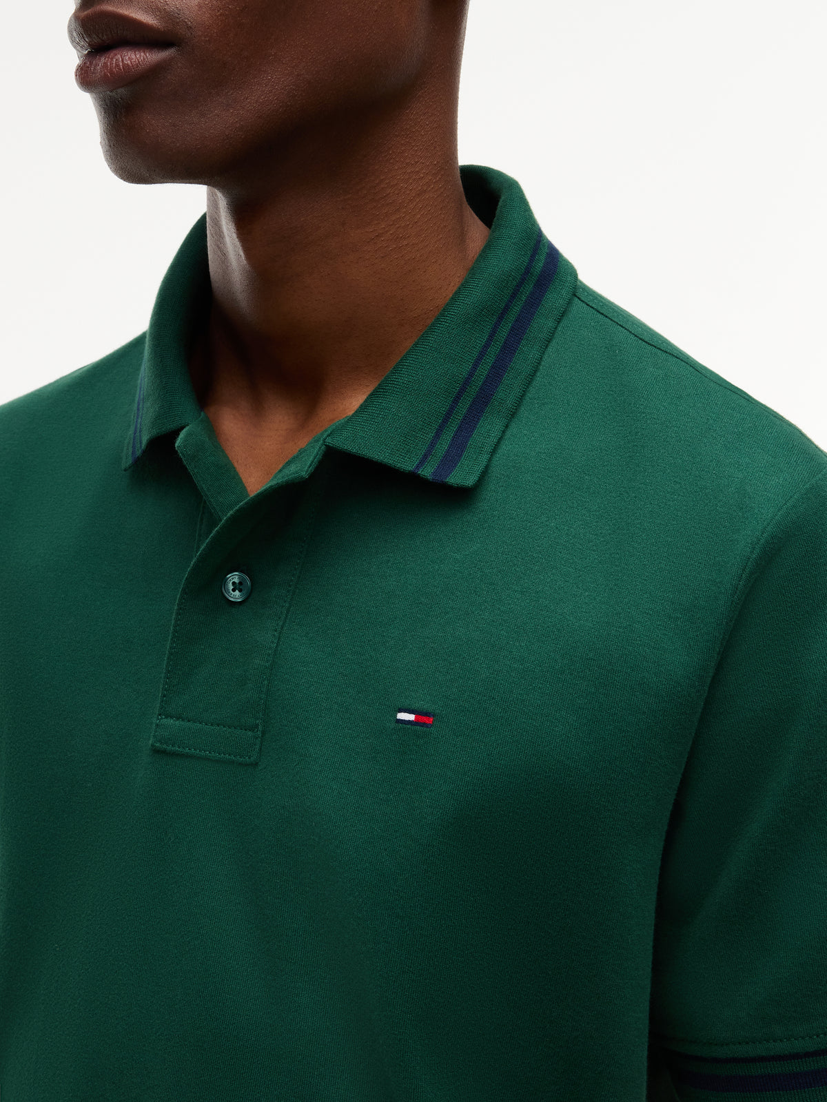 Tommy Jeans Green Polo Shirt DM0DM22700 MBM