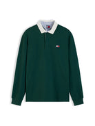 Tommy Jeans Badge Rugby in Velvet Green DM0DM23070 MBM