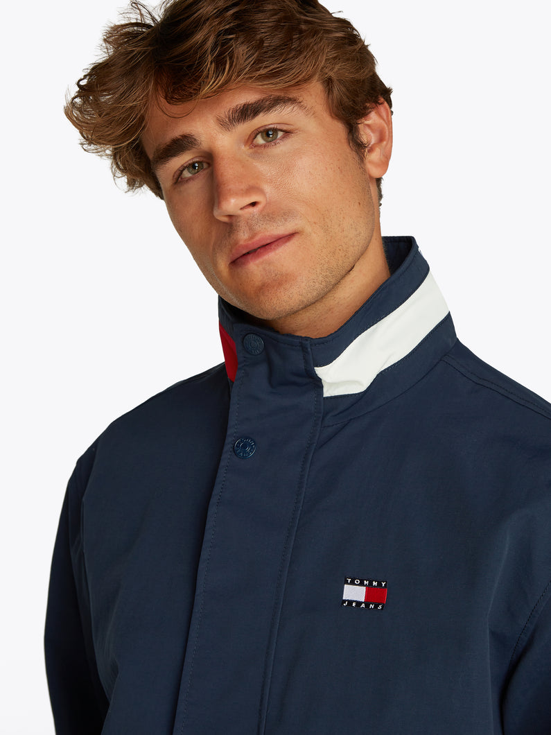 Tommy Jeans | Contrast Collar Essential Jacket in Navy | dm0dm20900 C1G