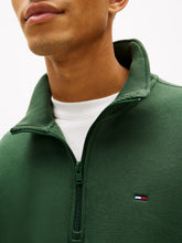 Load image into Gallery viewer, Tommy Jeans Pine Green Zip Sweatshirt DM0DM20339 MBL