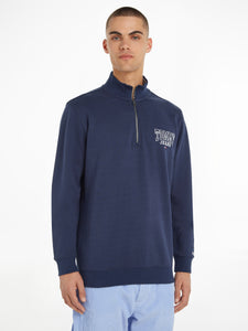 Tommy Jeans dm0dm16793 c87 | Graphic 1/2 Zip Sweat in Navy