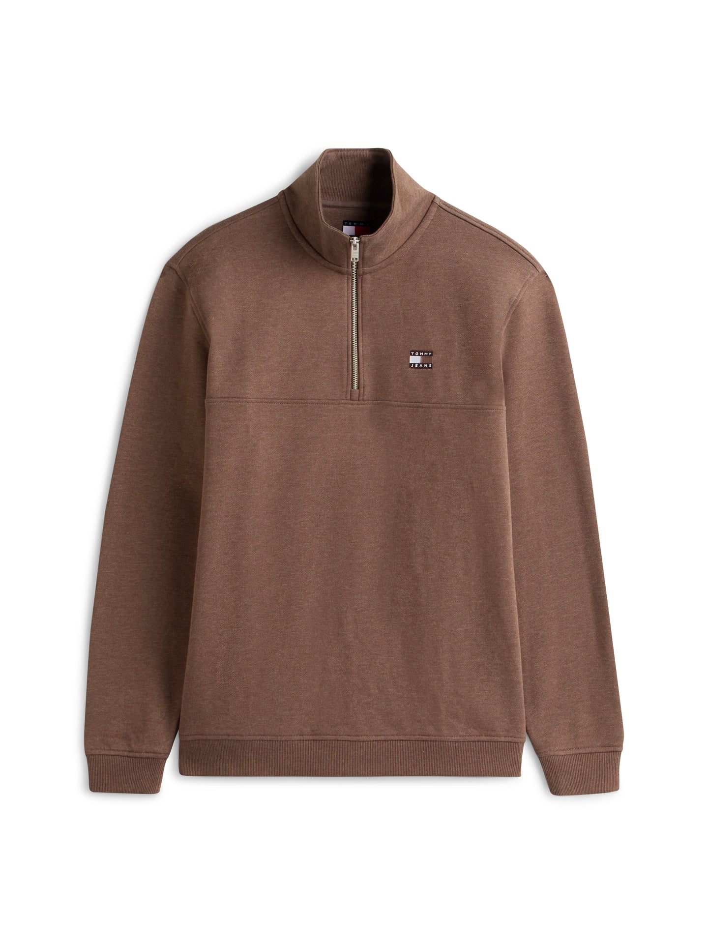 Tommy Jeans | Regular Badge Zip Sweat in Walnut Brown | dm0dm22344 gw1