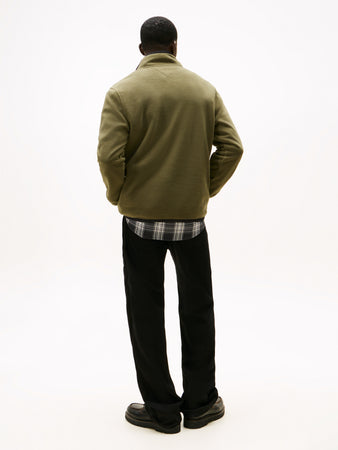 Tommy Jeans Green Fleece Zip dm0dm22340 gy1