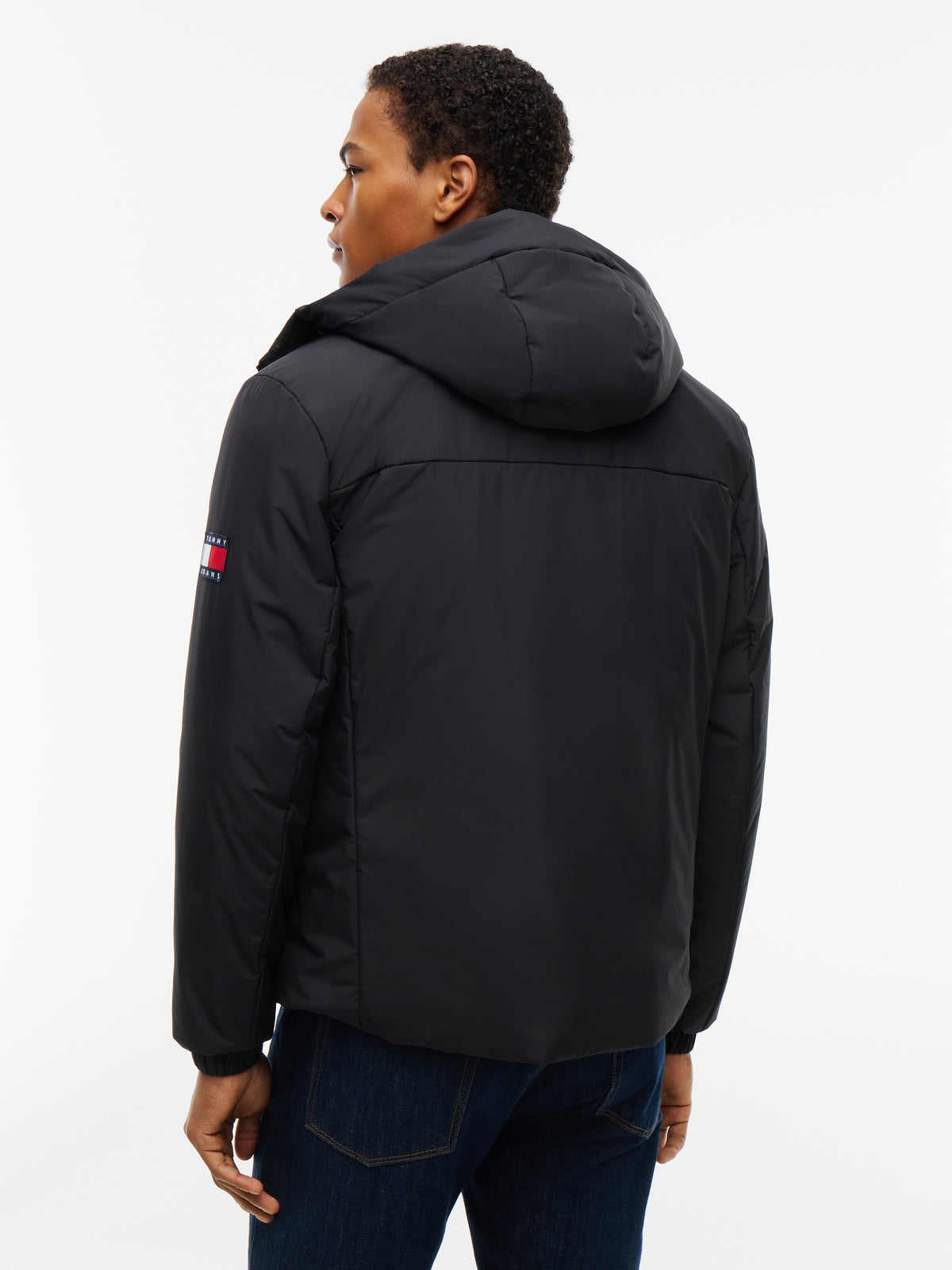 Tommy Jeans Black Hooded Jacket DM0DM22065 0gk
