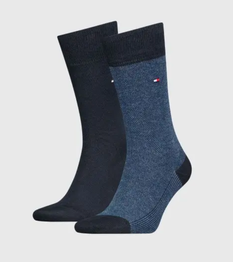 Tommy Hilfiger 701226104004 | 2 Pack Socks in Blue & Navy (Size 43-46)