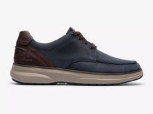 Load image into Gallery viewer, Clarks Leather Shoe in Navy Mullan Moc