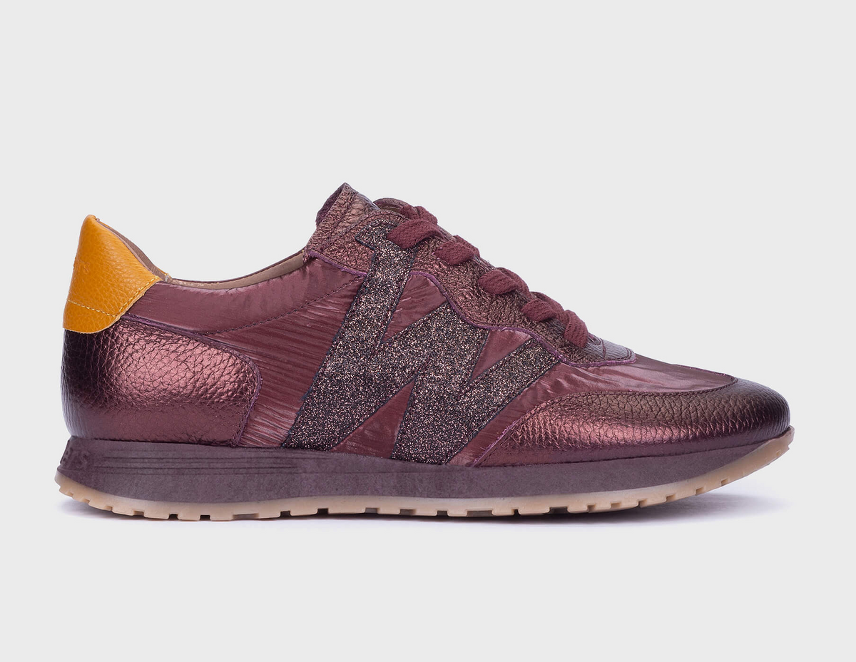 Wonders Burgundy Orange Trainers A-4810 Cobre Granate