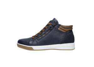 Ara | High Top Trainer Boots in Navy & Nuts | 12.24499.92