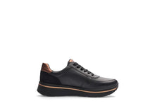 Load image into Gallery viewer, Ara | Sapporo Wide H Fit Lace &amp; Zip Trainers in Black &amp; Bronze | 12.27540.01