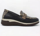 Suave Black Leopard Slip On Shoe Alderney 6101-81