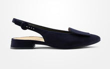 Load image into Gallery viewer, Paul Green | Super Soft Suede Small Heel Slingback Shoe in Navy | 6090 030