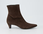 Paul Green Brown Suede Boot with Zip 8288 000