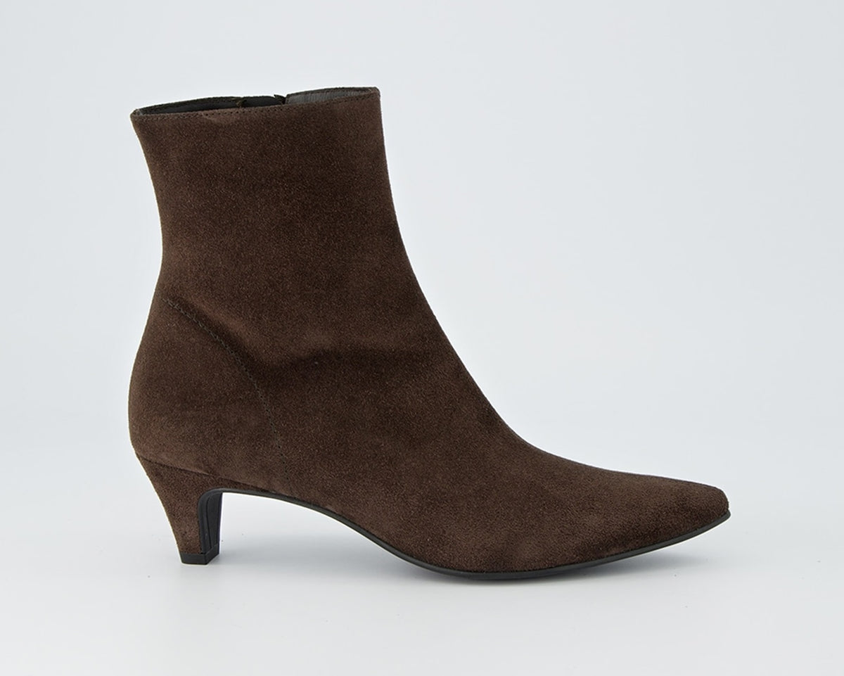 Paul Green Brown Suede Boot with Zip 8288 000