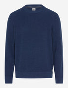 Brax Steel Blue Crew Knit 70-0539 Roy 25