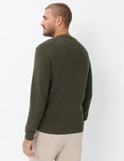 Brax Dark Jungle Green Crew Knit 70-0539 Roy 30