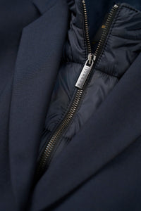 Bugatti | Stretch Fabric Coat in Navy with Insert | 626228 64084 390