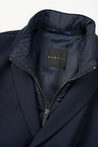 Bugatti | Stretch Fabric Coat in Navy with Insert | 626228 64084 390