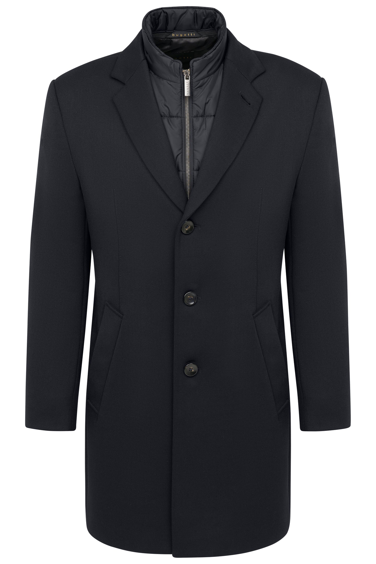 Bugatti | Stretch Fabric Coat in Navy with Insert | 626228 64084 390