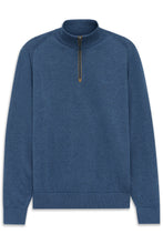 Load image into Gallery viewer, Bugatti Blue Zip Knit 7500 15510e 370
