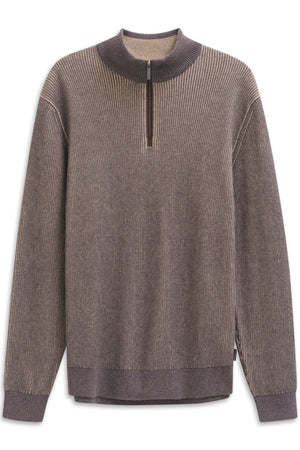 Bugatti Brown Ribbed Zip Knit 7500 85525d 90