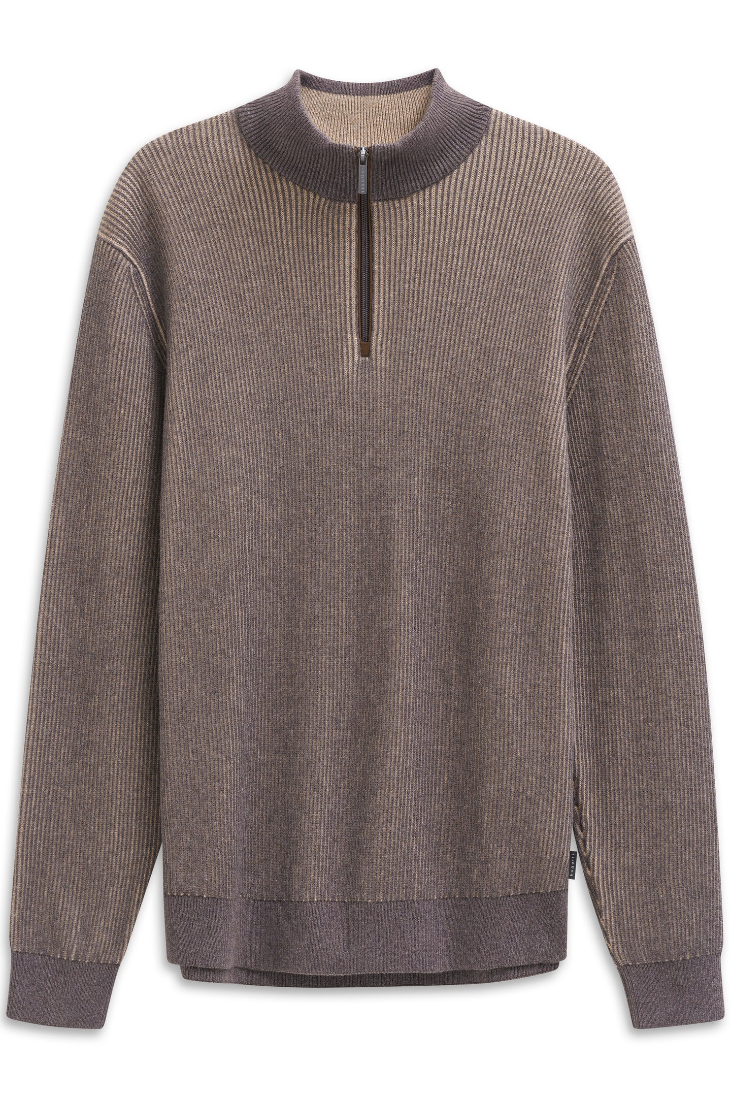 Bugatti Brown Ribbed Zip Knit 7500 85525d 90