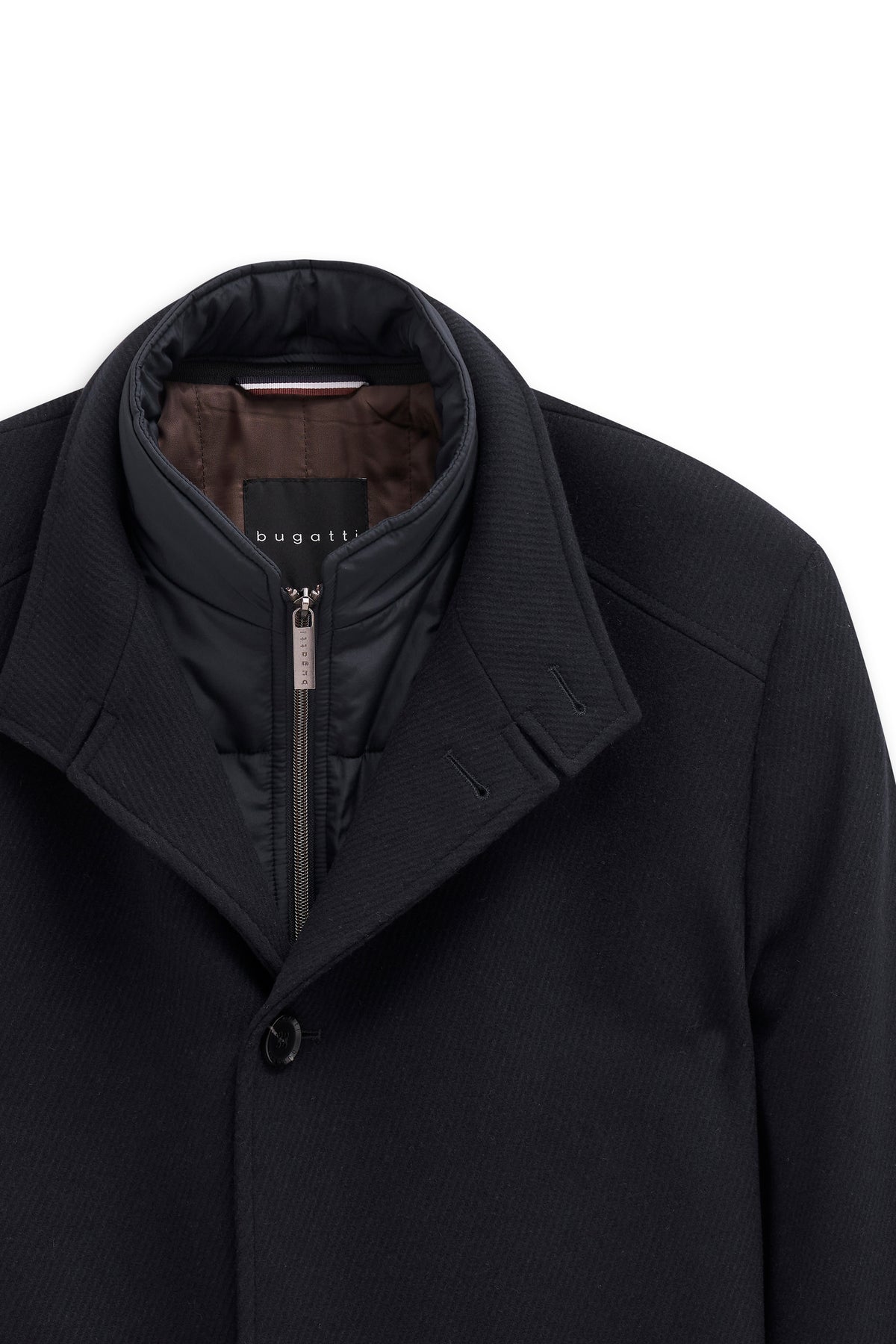 Bugatti Navy Wool Coat 821428 84203 390